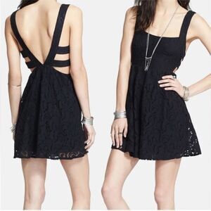 Free People Black Turn‎ Back Time Dress Size 0